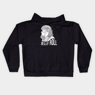 Jelly Roll // White retro Kids Hoodie